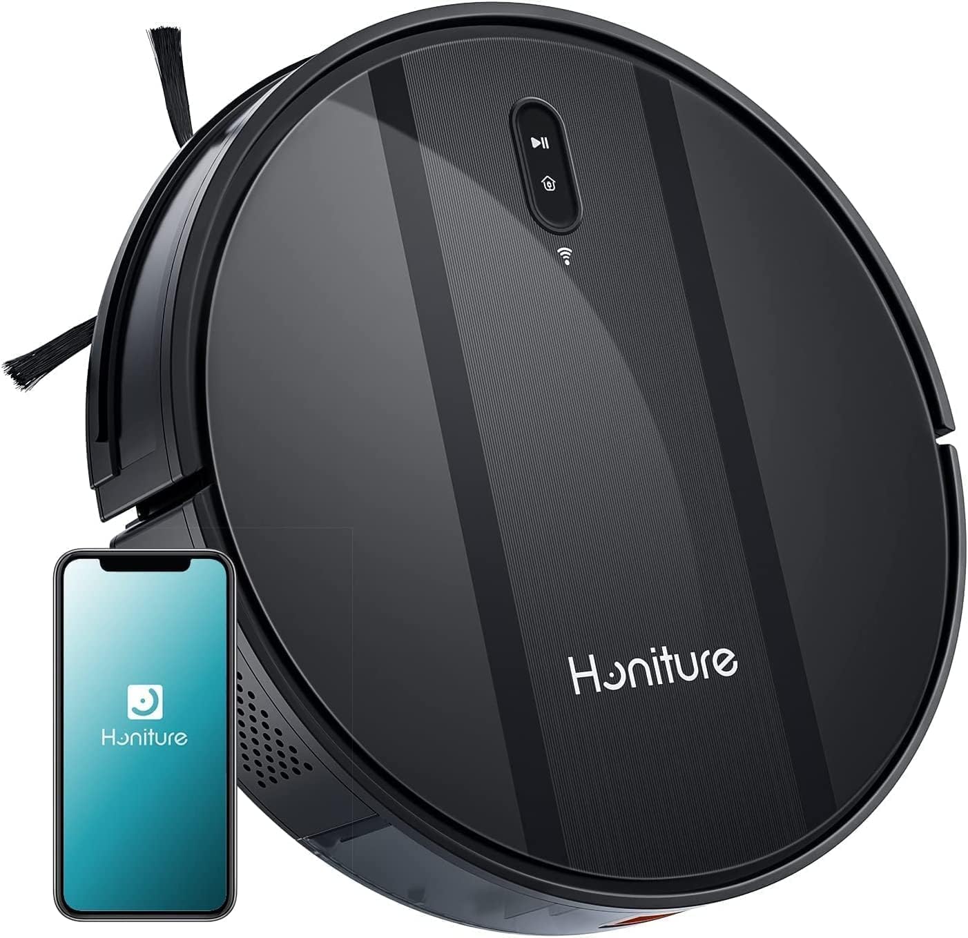 HONITURE Robot Vacuum, Robotic Vacuum Cleaner T8, 3000Pa Strong Suction, Self-Charging, Tangle-Free, Slim, Ideal for Hard Floor, Carpet, Pet Hair