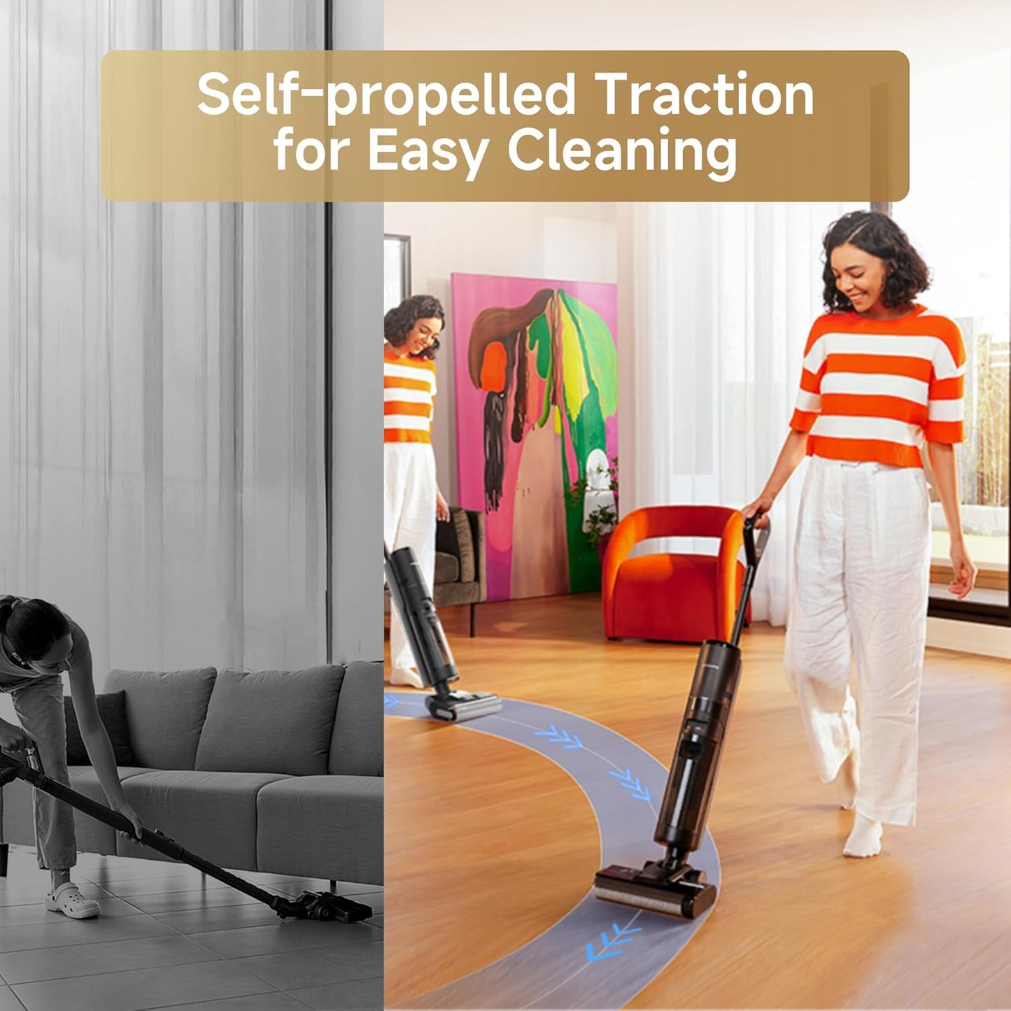 dreame G10 Wet Dry Vacuum Cleaner, Cordless Vacuum Mop All in One with Auto Self-Cleaning, Up to 30 Mins Runtime, Cordless Floor Cleaner Machine for Hard Floors, Edge Cleaning Wet Dry Vacuum