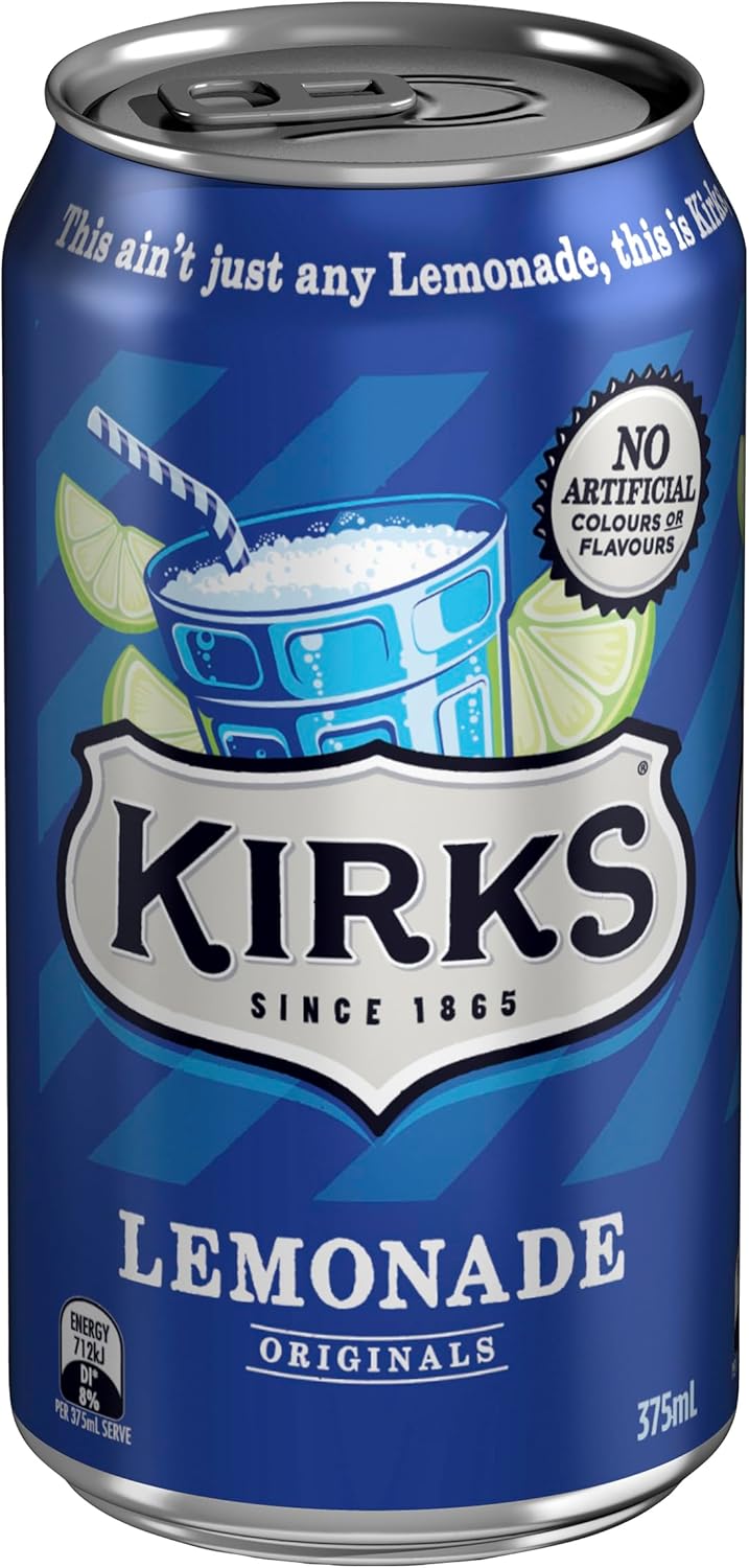 Kirks Lemonade Soft Drink Multipack Cans 20 x 375 mL