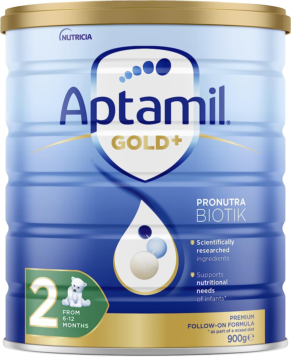 Aptamil Gold+ 2 Baby Follow-On Formula From 6-12 Months, 900gm