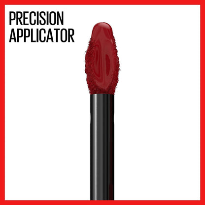 New York Super Stay Matte Ink Liquid Lipstick Makeup, Long Lasting High Impact Color, Up to 16H Wear, Exhilarator, Ruby Red