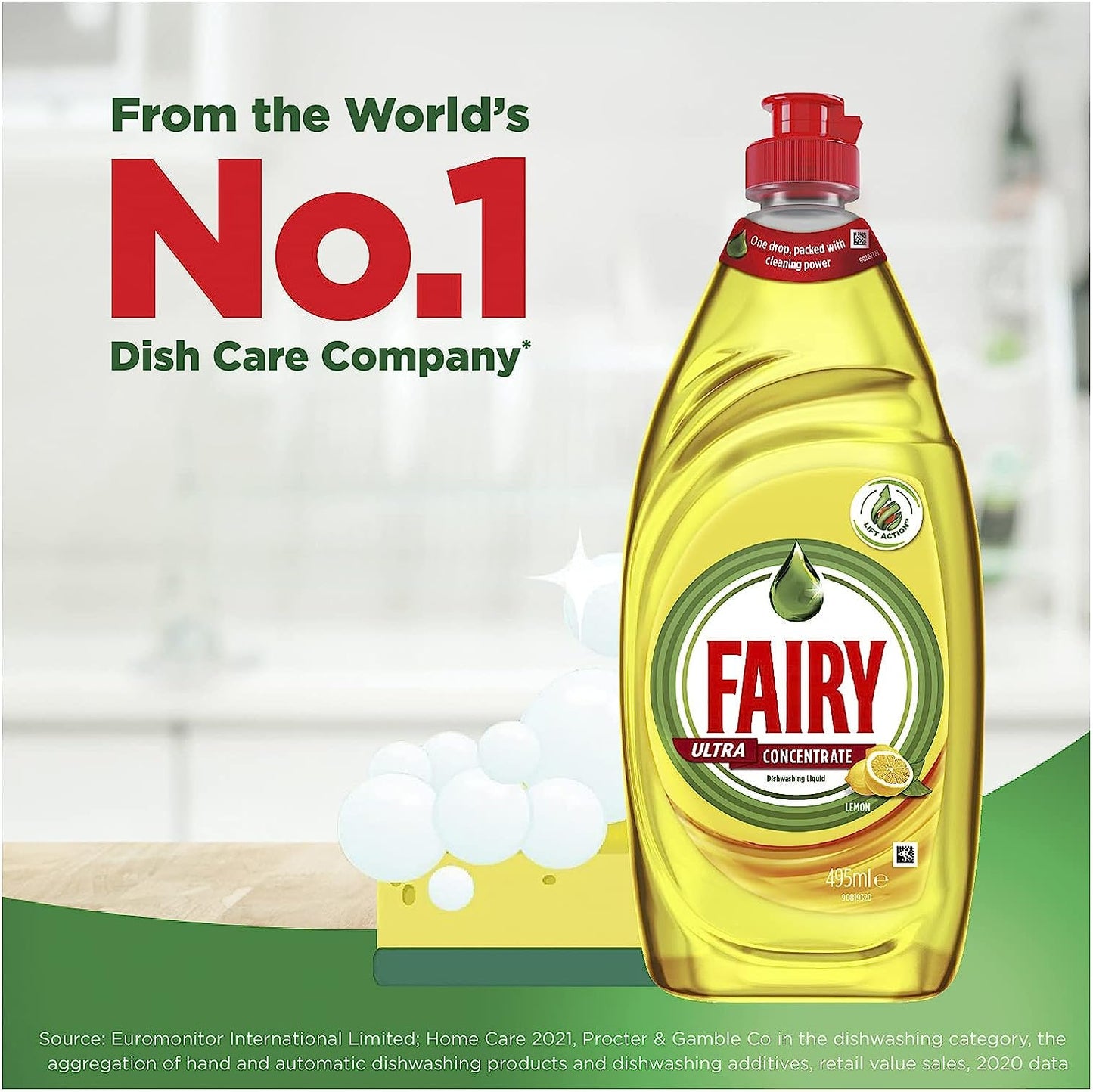 Fairy Ultra Concentrate Lemon Dishwashing Liquid Value Bundle 12x495mL