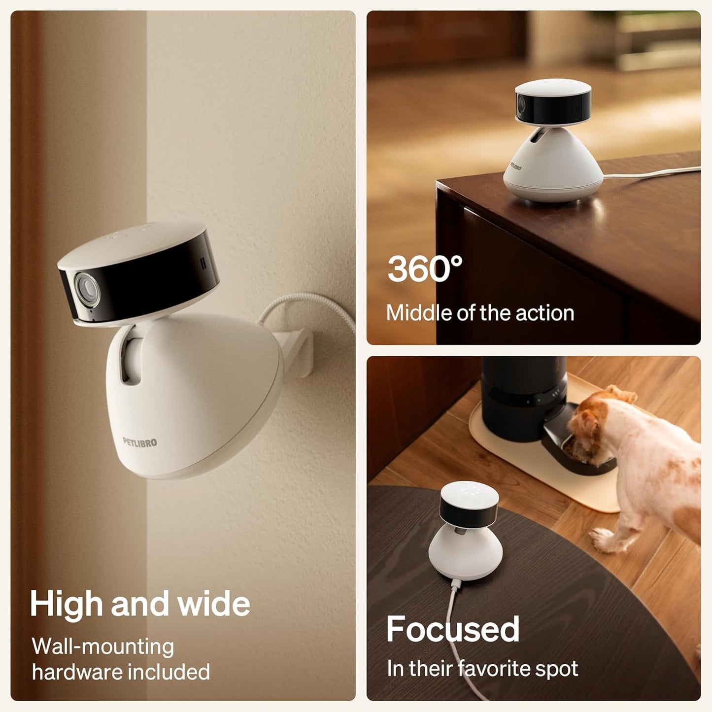 PETLIBRO AI Dog Camera Pet Camera Indoor with Phone App,2-Way Audio WiFi Cam