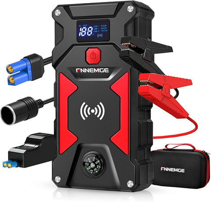 FNNEMGE Car Jump Starter 2500A Peak 24800mAh 12V Super Safe Jump Starter