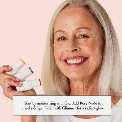 Boomstick Trio ® Rose Nude 3 Pack Cream Blush Makeup - Rose Nude Blush Stick