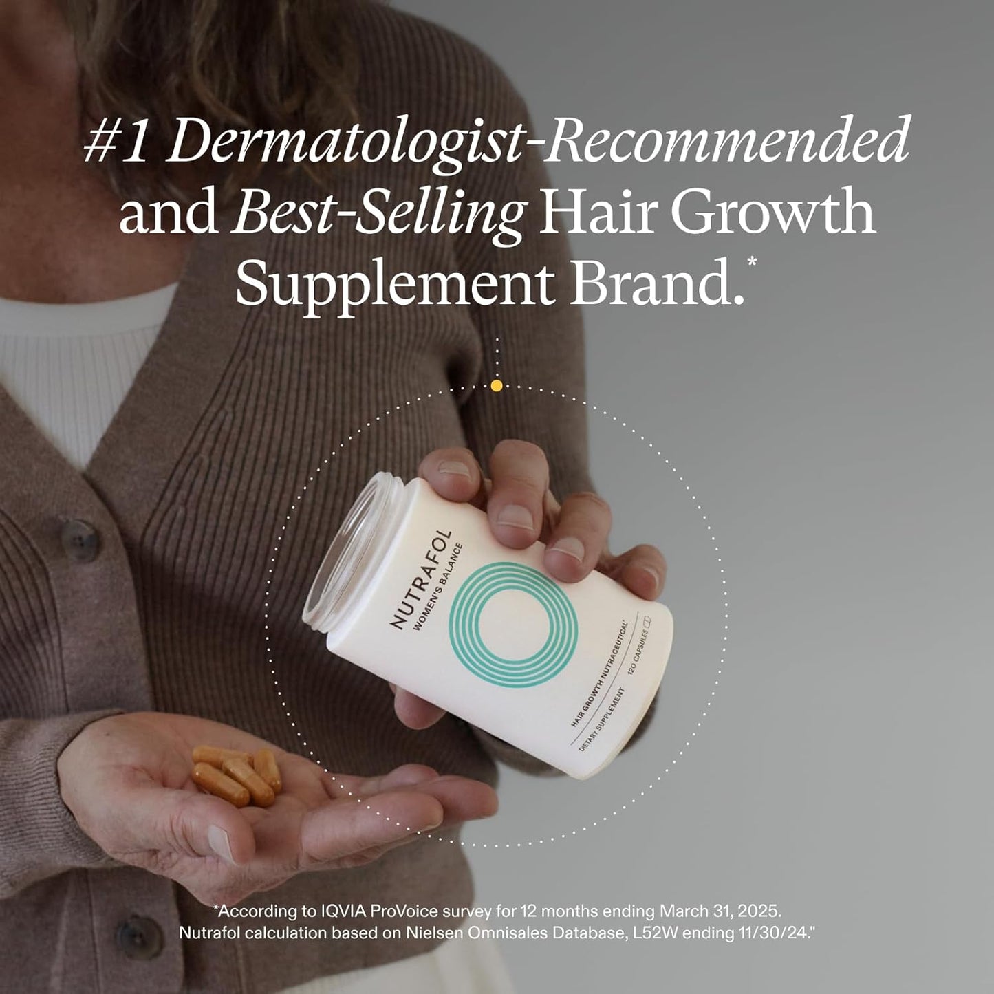 Nutrafol Women's Balance Hair Growth Supplements, Ages 45 and Up, Clinically Proven