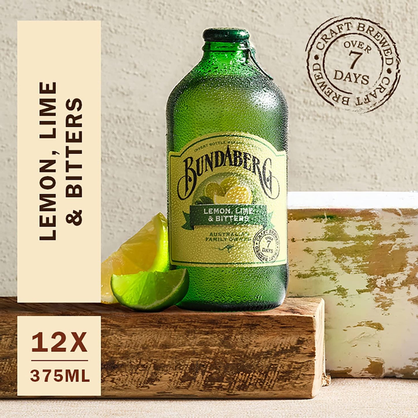 Bundaberg Lemon Lime & Bitters, 12 x 375 ml