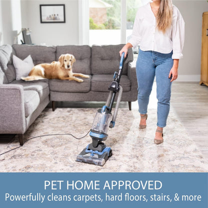 Kenmore DU1040 Bagless Upright Vacuum Lightweight Cleaner with 4 Height Adjustment, Pet HandiMate 2 Cleaning Tools for Carpet, Hard Floor and Dog Hair, Blue