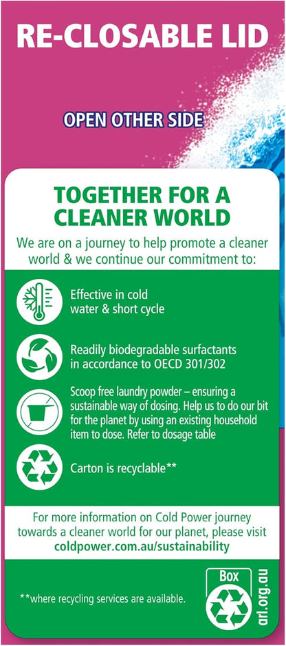 Cold Power Advanced Clean with A Touch of Fabric Softener Laundry Powder 1 kg