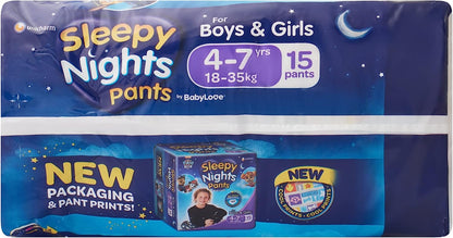 BabyLove 60 Piece Sleepy Nights Overnight Nappy Pants 18-35kg (4-7 Years)