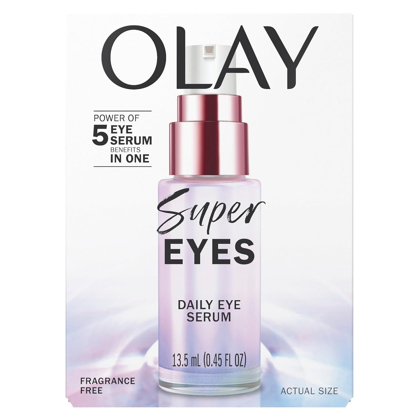 Olay Super Eye Serum - Vitamin C, Anti-Wrinkle, Anti-Aging, Brightening, Smooths Fine Lines, Firming, Hydrating, 0.45 Oz