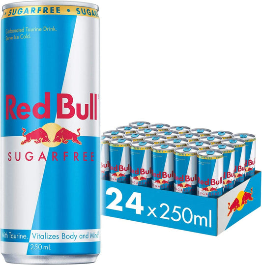 Red Bull Energy Drink, Sugar Free, 250ml of 24 pack
