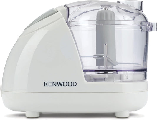 Kenwood Mini Chopper, 0.35 Litre Dishwasher Safe Bowl, 2 Speeds, Rubber Feet for Food Chopper Stability, 300 W, CH180B, White