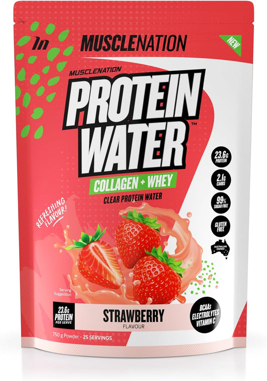 Muscle Nation Strawberry Protein Water 750g (25 Serves)