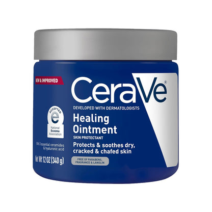 CeraVe Healing Ointment, Hydrating Skin Protectant With Petrolatum, Hyaluronic Acid & Ceramides 12oz