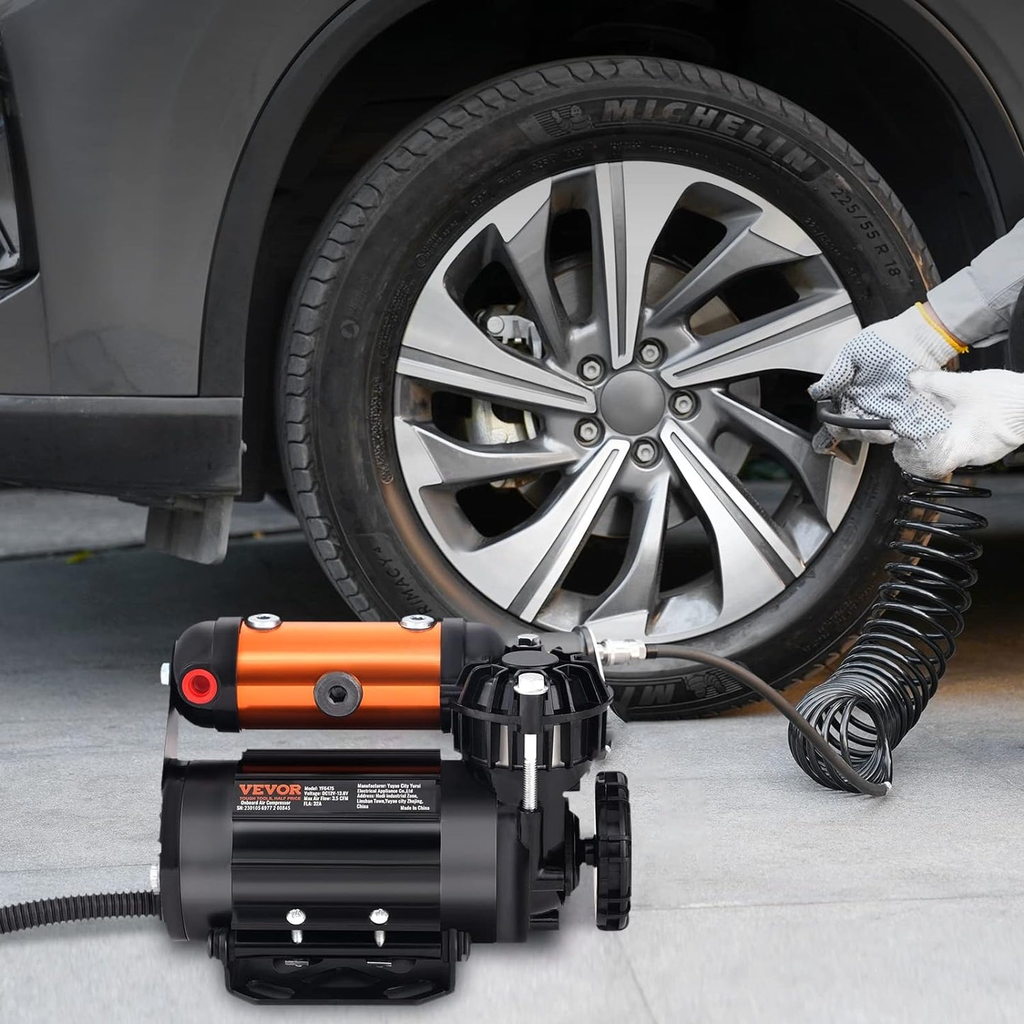 VEVOR Onboard Air Compressor Kit 150PSI Offroad Air Compressor Portable Tire Inflator Heavy Duty 3.5CFM Air Pump for Jeep SUV 4x4 Vehicle Compatibility with Air tools, Air horns, Lockers