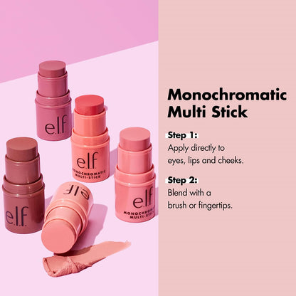 E.I.F Monochromatic Multi Stick, Creamy, Lightweight, Versatile, Luxurious, Adds Shimmer, Easy To Use On The Go, Blends Effortlessly, Sparkling Rose, 0.155 Oz