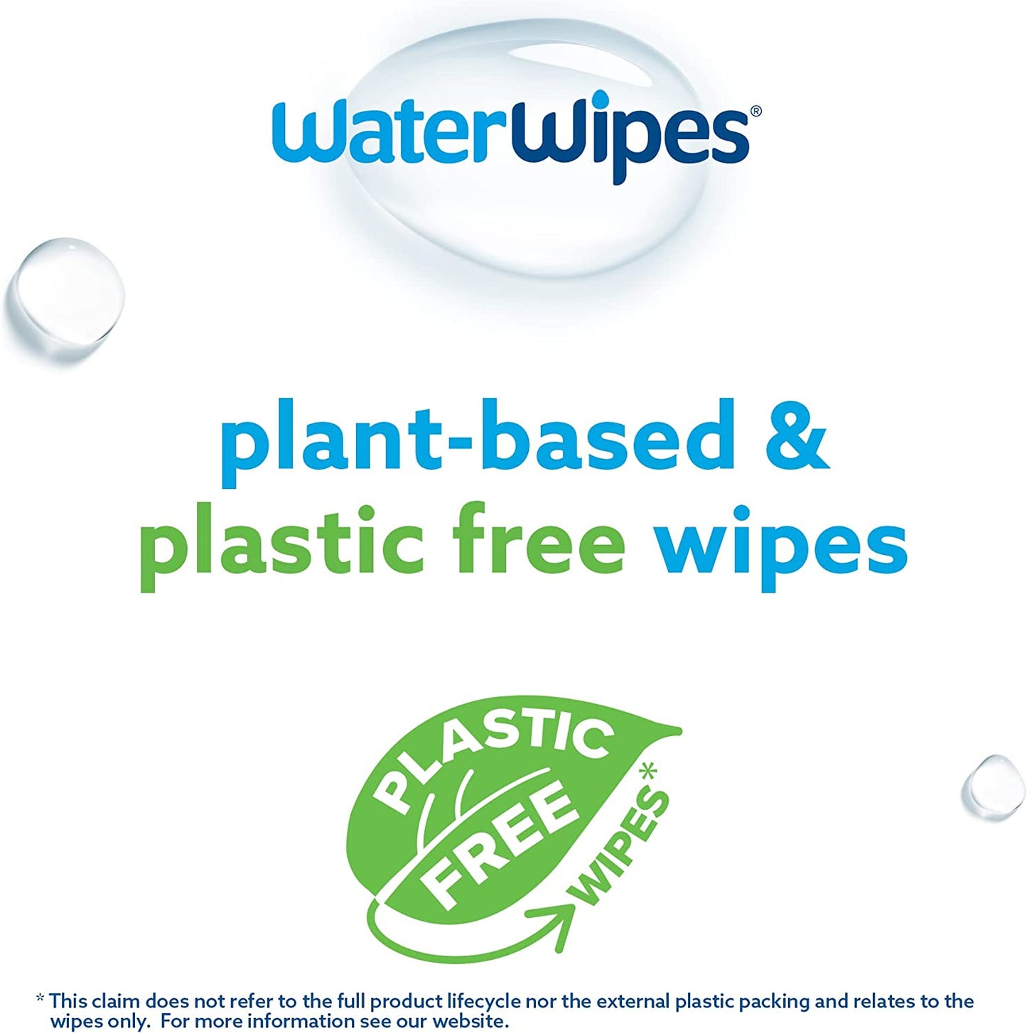 WaterWipes Original Plastic Free Baby Wipes, 540 Count (9 packs x 60 wipes)