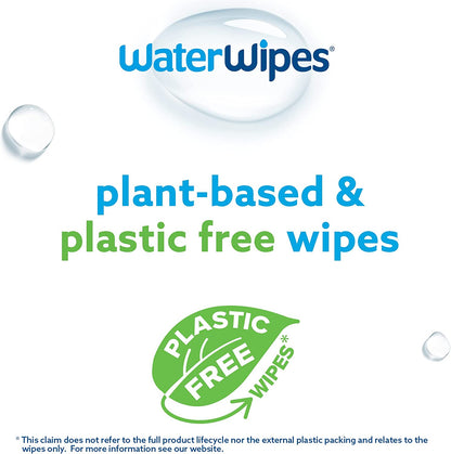 WaterWipes Original Plastic Free Baby Wipes, 540 Count (9 packs x 60 wipes)