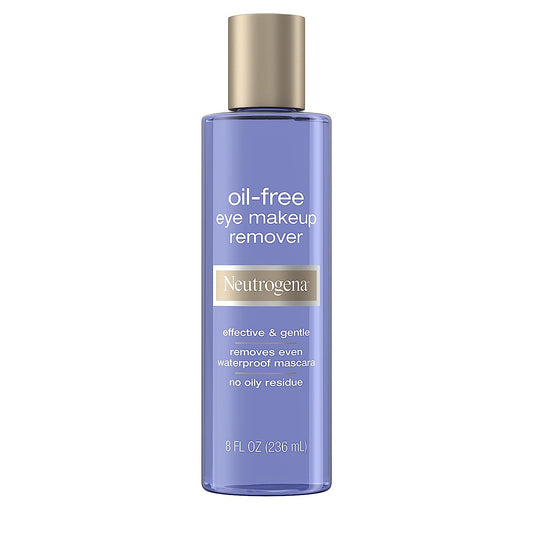 Gentle Oil-Free Eye Makeup Remover & Cleanser for Sensitive Eyes, Non-Greasy Makeup Remover, Removes Waterproof Mascara, Dermatologist & Ophthalmologist Tested, 8.0 fl. oz