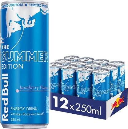 Red Bull Juneberry Summer Edition, Juneberry flavour, 250ml (12 Pack).