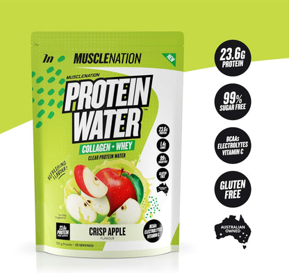 Muscle Nation Crisp Apple Protein Water 750g (25 Serves)