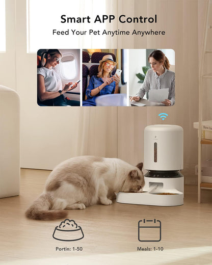 PETLIBRO Automatic Cat Food Dispenser, 5G WiFi Pet Feeder with APP Control for Pet Dry Food