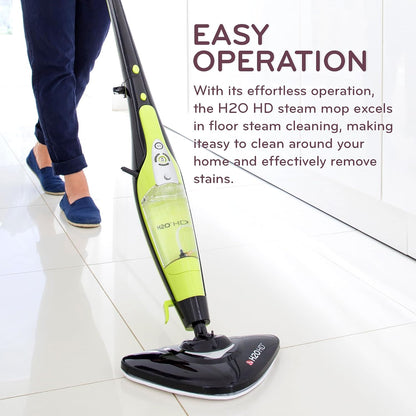 H2O HD Steam Mop & Handheld Steam Cleaner | 3-in-1 Floor Steamer | 1500W Power & 450ml Removable Tank