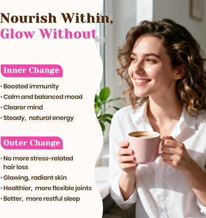 Venture Pal Premium Adaptogenic Mushroom Coffee with Multi Collagen,30 Servings