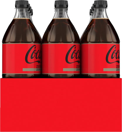 Coca-Cola Zero Sugar Caffeine Free Soft Drink Multipack Bottles 12 x 1.25L