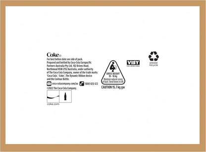 Coca-Cola Zero Sugar Vanilla Soft Drink Multipack Bottles 12 x 1.25L
