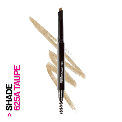 Wet n Wild Ultimate Eyebrow Retractable Definer Pencil, Medium Brown, Dual-Sided Brow Brush, Fine Tip, Shapes, Defines, Fills Brow Makeup