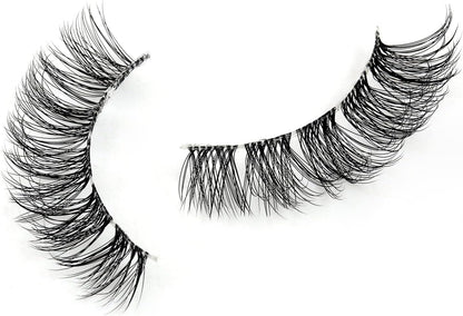 Eyelashes Russian Volume Fluffy Strip Lashes 5 Pairs Manga Natural looking Wispy C/D Curly False Eyelashes