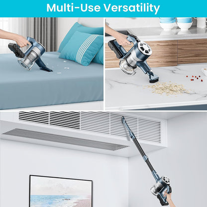 Belife S11 Cordless Vacuum Cleaner, Powerful Stick Vacuum with Anti-Hair Tangle, Up to 50Mins with Fade-Free Power, 11 Cones Filtration, Handheld Vacuum for Hardwood Floors, Carpet, Pet Hair