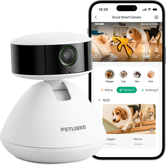 PETLIBRO AI Dog Camera Pet Camera Indoor with Phone App,2-Way Audio WiFi Cam