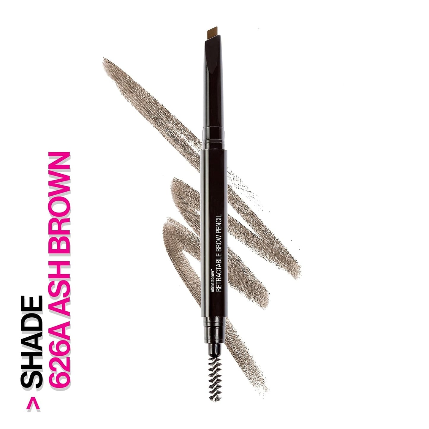 Wet n Wild Ultimate Eyebrow Retractable Definer Pencil, Medium Brown, Dual-Sided Brow Brush, Fine Tip, Shapes, Defines, Fills Brow Makeup