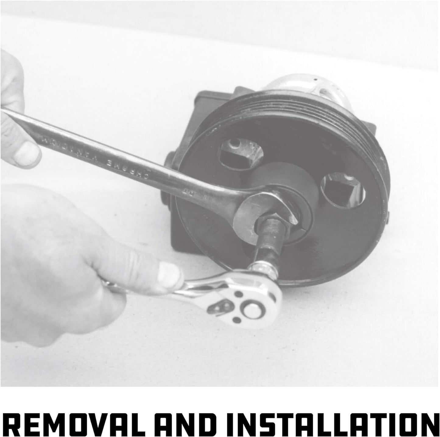 Powerbuilt Power Steering and Alternator Pulley Remove and Install Tool Set, Replace Vehicle Steering Pump, Car Repair Tools, Storage Case - 648605