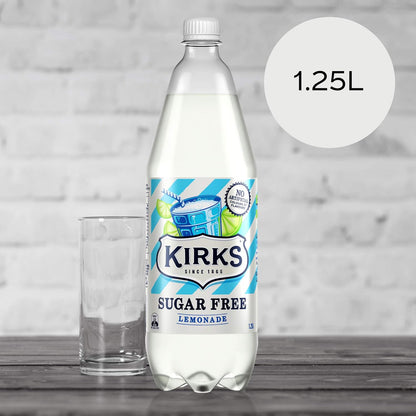 Kirks Sugar Free Lemonade Soft Drink Multipack Bottles 12 x 1.25L
