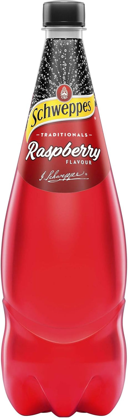 Schweppes Raspberry Soft Drink, 12 x 1.1L