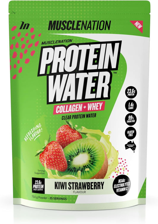 Muscle Nation Kiwi Strawberry Protein Water 750g (25 Serves)