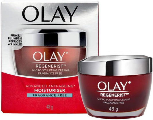 Olay Regenerist Micro Sculpting Face Cream Moisturiser Fragrance Free, 48G