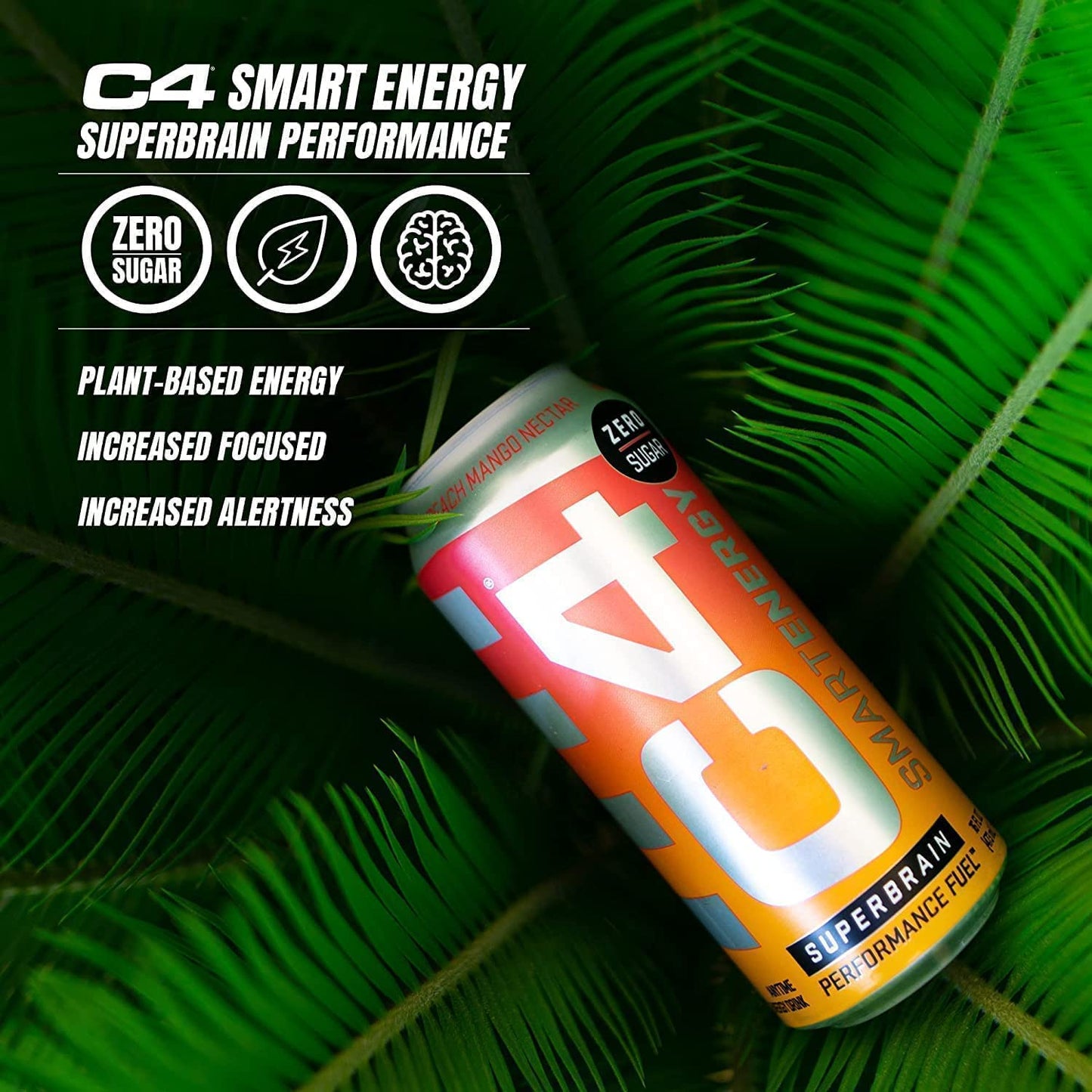 C4 Smart Energy Drink - Sugar Free Performance Fuel- Freedom Ice 12