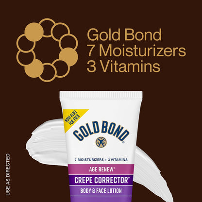 Gold Bond Age Renew Crepe Corrector Body Lotion, Replenishing & Smoothing Formula, 8 oz.US MADE