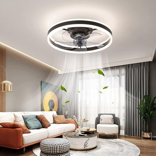 CHANFOK Low Profile Ceiling Fan with Light
