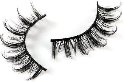 Manga Lashes Natural Look False Eyelashes 5 Pairs Transparent Eyelash Wispies Eyelashes 3D Fake Lashes Small Face Eyelashes Soft Reusable Eye Lash (AB05)