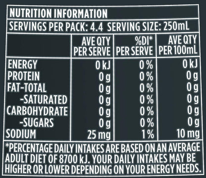 Schweppes Soda Water, 12 x 1.1L