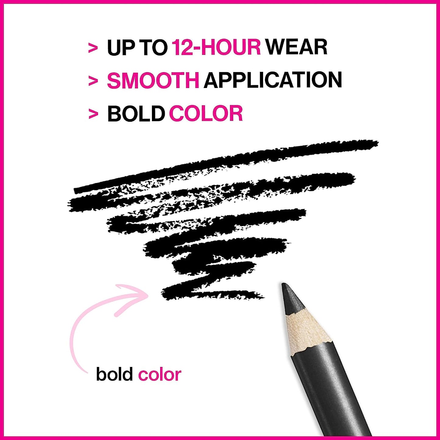 wet n wild Color Icon Kohl Eyeliner Pencil Black, Long Lasting, Highly Pigmented, No Smudging, Smooth Soft Gliding, Eye Liner Makeup, Baby's Got Black