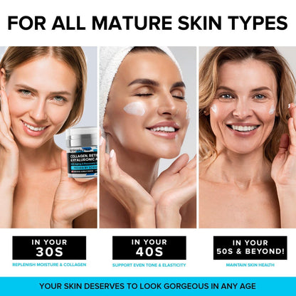 SimplyVital Face Moisturizer Collagen Cream - Anti Aging Neck and Décolleté - Made in USA Day & Night Face Cream - Moisturizing, Lifting & Recovery