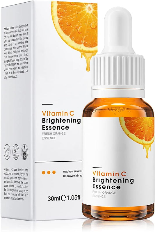 Vitamin C Serum (30 ml), with Hyaluronic Acid and VC, Dermaroller, Anti-Wrinkle Serum for a More Even and Radiant Complexion, for All Skin Types