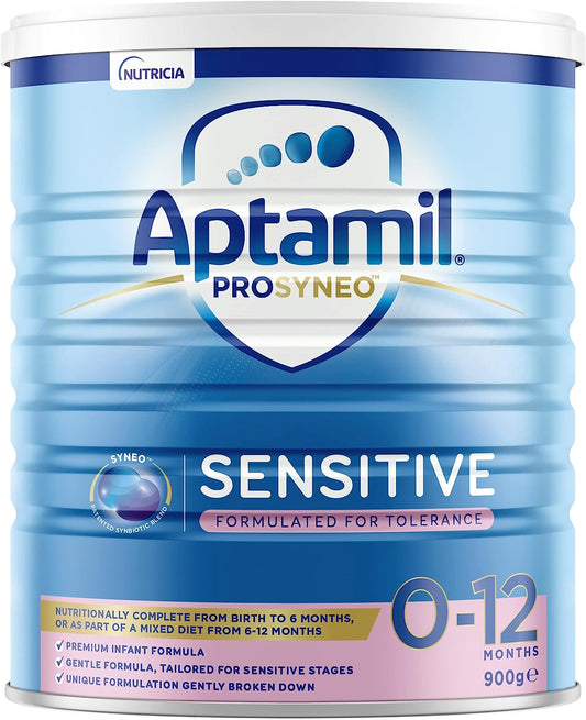 Aptamil Prosyneo Sensitive Baby Infant Formula Formulated for Tolerance from Birth to 12 Months, 900gm
